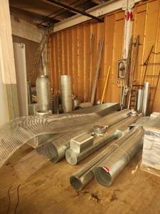 lot 22602 image: Large Assorted Lot of Spiral Ductwork & HVAC Components