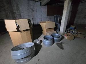 lot 23640 image: Round Sheet Metal Duct Fittings and Connectors Assorted Lot