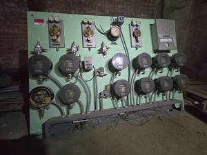 lot 23647 image: Powers Industrial Control Panel with Gauges and Meters