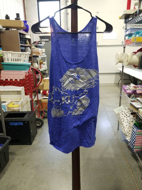 lot 1173 image: Adidas Blue Tank Top with Graphic Print Size Large