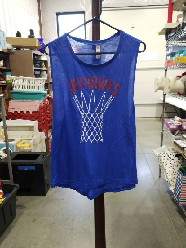 lot 1179 image: Sideline Chic Jayhawks Basketball Tank Top XL