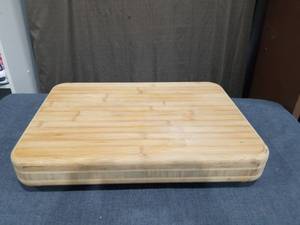 lot 1766 image: Bamboo Cutting Board with Groove