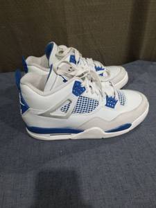 lot 1778 image: Nike Air Jordan 4 Retro White Blue  Sneakers Size 8.5
