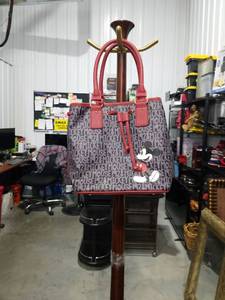 lot 1823 image: Disney Mickey Mouse Tote Bag Gray Red Canvas