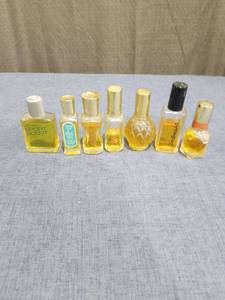 lot 1847 image: Lot of 7 Vintage Fragrance Bottles Assorted Scents