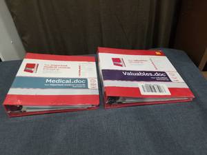 lot 1858 image: Medical.doc and Valuables.doc Document Organization Kit Lot of 2