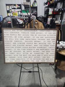 lot 2959 image: Bee & Belle Handcrafted Wall Art Sign with Inspirational Quote