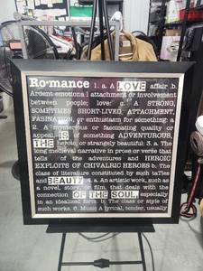 lot 2960 image: Wall Art Definition Print Romance Love Beauty Soul Black Frame