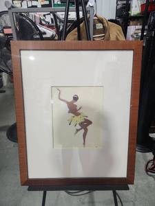 lot 2961 image: Framed Art Print Dancer with Banana Skirt