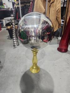 lot 2976 image: Decorative Gazing Ball with Stand