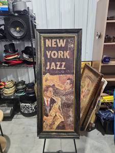 lot 2982 image: New York Jazz Framed Wall Art Print