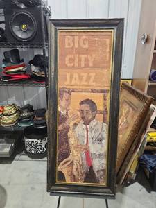 lot 2983 image: Big City Jazz Framed Wall Art Print