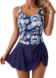 lot 48148 image: Eomenie Womens One Piece Swimdress Tummy Control Swimsuits SIZE XL