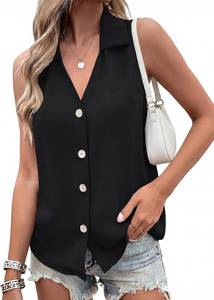 lot 48154 image: Vrtige Womens Button Down Sleeveless Blouse SIZE L