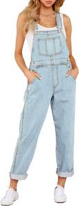 lot 48156 image: luvamia Womens Casual Stretch Adjustable Denim Bib Overalls Jeans Pants Jumpsuits SIZE XL