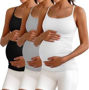 lot 48164 image: Ficerd 3 Pack Womens Maternity Tank Tops SIZE XL