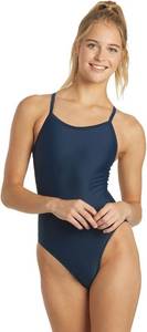 lot 48171 image: Sporti Womens Athletic Thin Strap One Piece Swimsuit, Bathing Suits Adults SIZE L