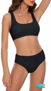 lot 48207 image: Beautikini Period Two Piece Swimwear Bikini Sets Mid Rise Swimsuit Sporty SIZE XS