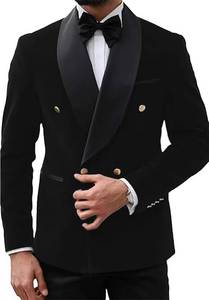 lot 48215 image: Mens Velvet Tuxedo Jacket Shawl Lapel Double Breasted Blazer SIZE M