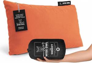 lot 48236 image: Wise Owl Outfitters Camping Pillow   Memory Foam Travel Pillow for Airplane Sleeping, Hiking, Backpacking & Outdoor Use - Small & Portable for Adults, Car, Camp & Tent