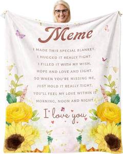 lot 48244 image: Mothers Day Meme Gifts, Birthday Gifts for Meme Grandma, Meme Gifts from Grandkids, Meme Gift Throw Blanket 60 X 50, Best Meme Ever Gifts, GrandmaGrandmother Birthday Gifts