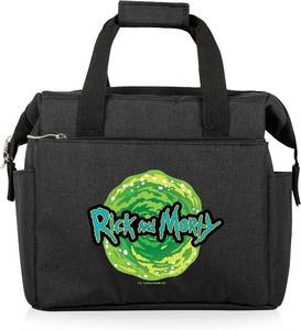 lot 48266 image: PICNIC TIME Rick and Morty On The Go Insulated Lunch Bag, Soft Cooler Lunch Box, Leak-Resistant Reusable Lunch Tote, Work Lunchbox, Thermal Cooler Bag with Dual Compartments, (Black)