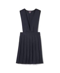 lot 48271 image: French Toast Little Girls V-Neck Pleated Jumper - Blue 6x