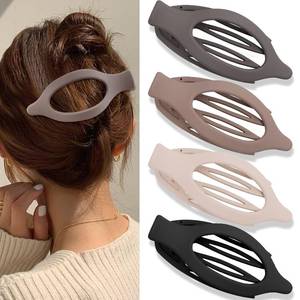 lot 48274 image: Canitor 4 PCS Hair Clips for Women - Flat Claw Clips for Thick Thin Hair, Matte French Alligator Clips for Girls