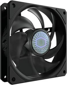 Cooler Master SickleFlow 120 V2 All-Black Square Frame Fan, Air Balance Curve Blade, Sealed Bearing, 120mm PWM Control for Computer Case & Liquid Radiator