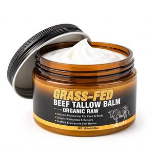 lot 48318 image: Beef Tallow for Skin, Organic Moisturizing Tallow and honey balm with 100% Beeswax Honey and Grass-Fed Beef Tallow, Natural Formula for Men&Women, Light Scent, 4.05OZ