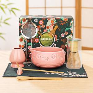 Matcha Whisk Set, Ceramic Matcha Kit for Beginners & Tea Lovers