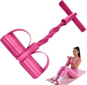 lot 48355 image: 8 Tube Resistance Band with Handles,Multifunction Fitness Equipment,Durable TPE Tension Rope for Full-Body Workout, Abdomen,Waist,Arm,Leg