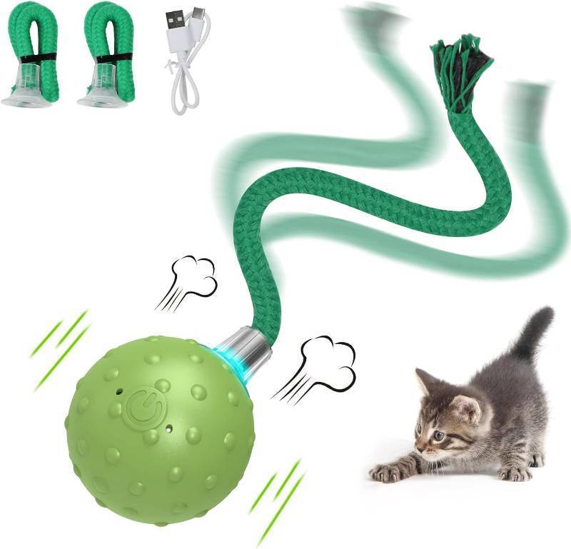 lot 4126 image: umosis Interactive Cat Toys for Bored Indoor Adult Cats, Automatic Fast Move On Carpet, Bird Chirping & Motion Activated Cat Ball