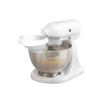 lot 48386 image: Flour Funnel for Kitchen Aid Mixer Wide Mouth Pouring Chute Attachment,Universal Clamp-On Design & Fits Any Mixer COLOR IS PURPLE