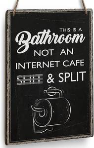 lot 48418 image: 2 packs This Is A Bathroom Not Internet Cafe Sign - Funny Bathroom Wall Decor