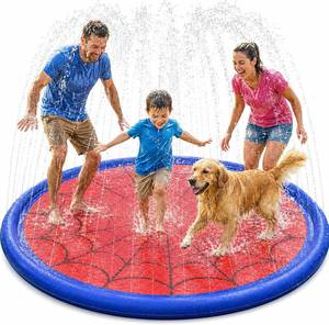lot 48448 image: Splash Pad for Kids & Dogs, Upgrade Non-Slip Thicken Backyard Sprinkler Water Pad, Toddler Sprinkler Pool, Summer Outdoor Water Toys