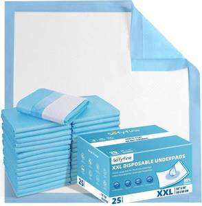 lot 48482 image: SOFYFINE Extra Large Chucks 36x36 Disposable XXL Heavy Duty Absorbent Elderly Adults Incontinence Bed Pads,Waterproof Thicken Puppy Pee Pad,Changing Underpads for Women and Baby25 Pads