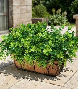 lot 48505 image: Artificial Faux Outdoor Plants for Spring Summer Decoration, 12 Bundles Fake Plastic Eucalyptus UV Resistant Look Real Fake Plants for Planter Outside Front Door Porch Patio Balcony Garden Indoor Yard