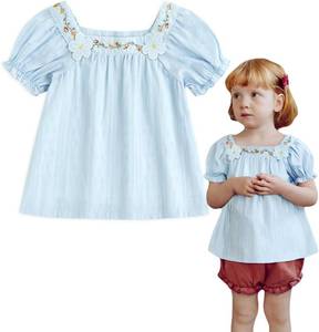 lot 48518 image: Curipeer Toddler Girl Summer Blouse,Puff Sleeve