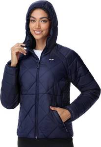 MIER Womens Puffer Jackets, Lightweight Packable Quilted Winter Coat with Hood Water Resistant Warm Puffy Jacket for Travel, Size 2XL
