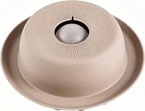 lot 48553 image: PEDAY Nonslip Dog Slow Feeder Lick Bowl with Ball, Enrichment Toy for Water, Yogurt & Jam, Dishwasher Safe, Warm Taupe