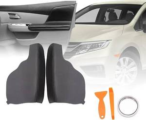 lot 48579 image: GXARTS 2 Pairs Black Door Panel Armrest Cover Compatible with Honda Odyssey 2011 2012 2013 2014 2015 2016 2017 Vinyl Microfiber 1Pair Leather Door Armrest Replacement (with Installation Tool)