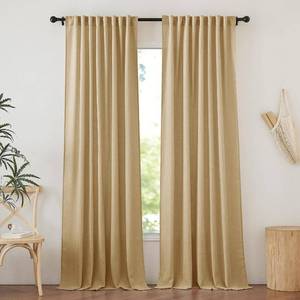 lot 48586 image: NICETOWN Linen Brown Curtains 84 inch Long for Bedroom Living Room