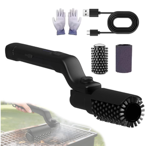 lot 48590 image: Electric Grill Brush, BBQ Cleaner with Powerful Motor, Rechargeable Cordless Grill Cleaning Brush for Burnt-On Grease & Grill Grates