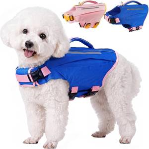 lot 45387 image: Kuoser Dog Life Jacket, Reflective Adjustable Swim Vest with Rescue Handle