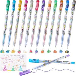 lot 45395 image: Scented Glitter Gel Pens for Adults, 12 Colors Fruity Scented