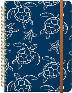 lot 45406 image: ZHIZHEND Ruled Spiral Writing Notebook,A5 Hardcover Lined College Journal for Women,Strong Twin-Wire Binding with Premium Paper,8.4 X 6,Perfect for School,Office,Home(Turtle)