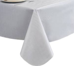 lot 45451 image: Rectangular Vinyl Tablecloth with Flannel Backing, Gray Size 70x52