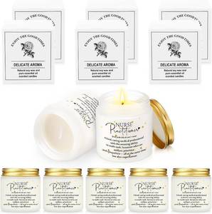 lot 45457 image: Lewtemi 12 Pcs Nurse Candles Gifts Bulk Nurse Practitioner Scented Candles 3.5 oz Soy Wax Jar Holiday Scents Gifts for Doctor Coworkers Employee Birthday Team Office Party Favor
