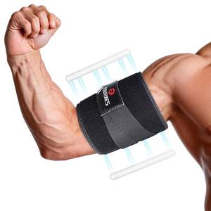 lot 45477 image: Bicep Tendonitis Brace with Support Bar - 2 Pack Arm Compression Sleeve Tricep Bicep Support Bands for Upper Arm Pain Relief, Muscle Strains & Inflammation, Fits MenWomen(Black,Medium)